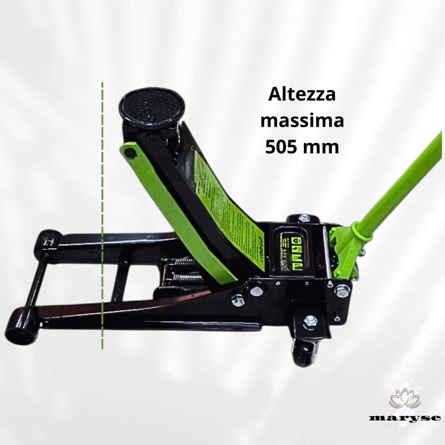 Cric Sollevatore Idraulico Professionale 5 Tonnellate (5000 Kg) | Martinetto a Carrello Robusto con Doppio Pistone Rapido | 2 Ruote Bidirezionali per Manovre Facili | Ideale per Auto, SUV, Furgoni