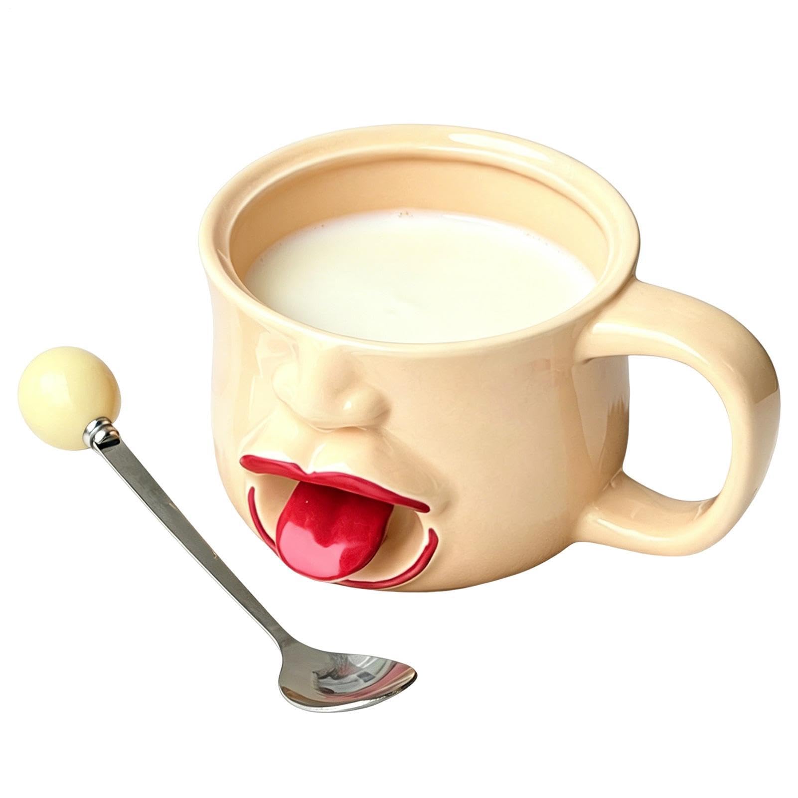 Taza de café para cumpleaños e inauguración de casa vaso de cerámica con cucharilla