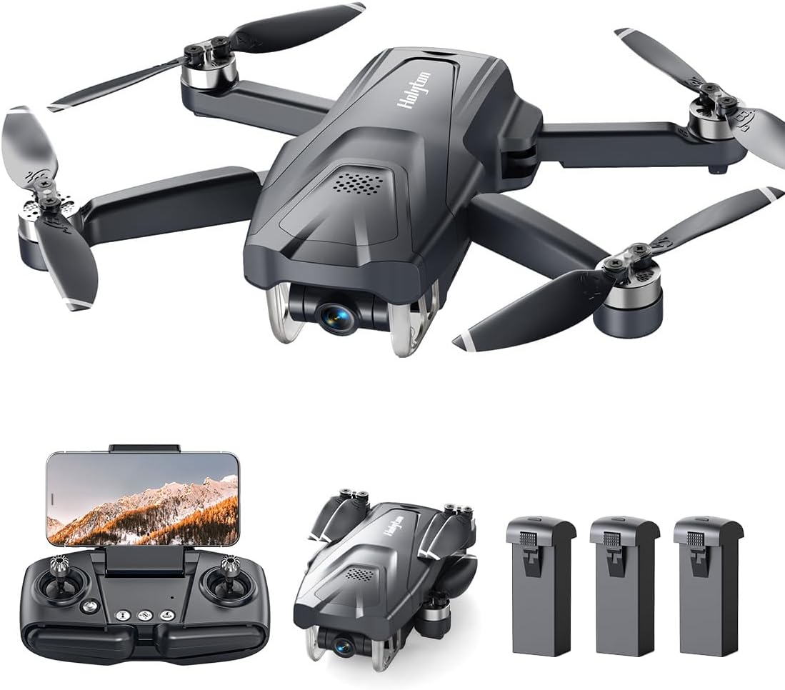 Holyton HT50 Drone with 4K Camera for Adults, 3-Battery Bundle, Extended Flight Time for Endless Fun