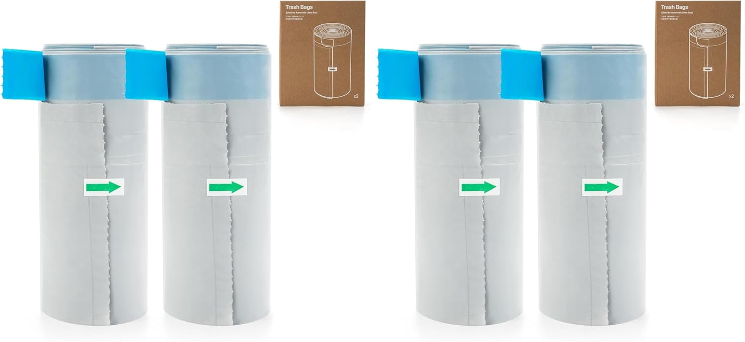 Neakasa Replaced Waste Bags-2 Rolls, Cat Litter Waste Receptacles Bags for M1 Open-Top Self-Cleaning Cat Litter Box (Pack of 2)