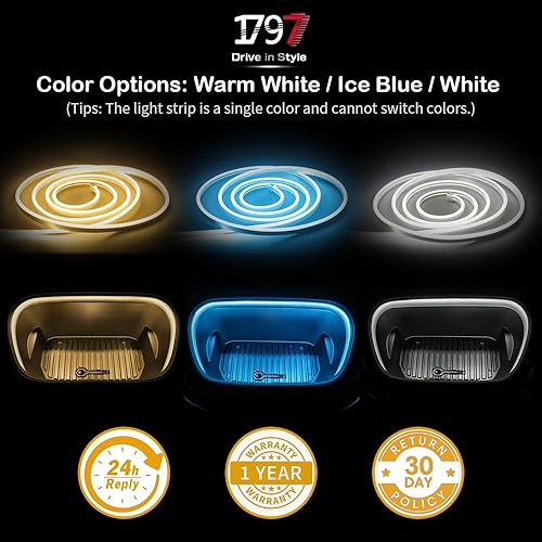 Miniatura 9 de 1797 Para Tesla Model 3 Accesorios Front Trunk Frunk Tira de luz LED Modelo Y 2021-2023 Barra de iluminación de atmósfera ambiental Auto OnOff