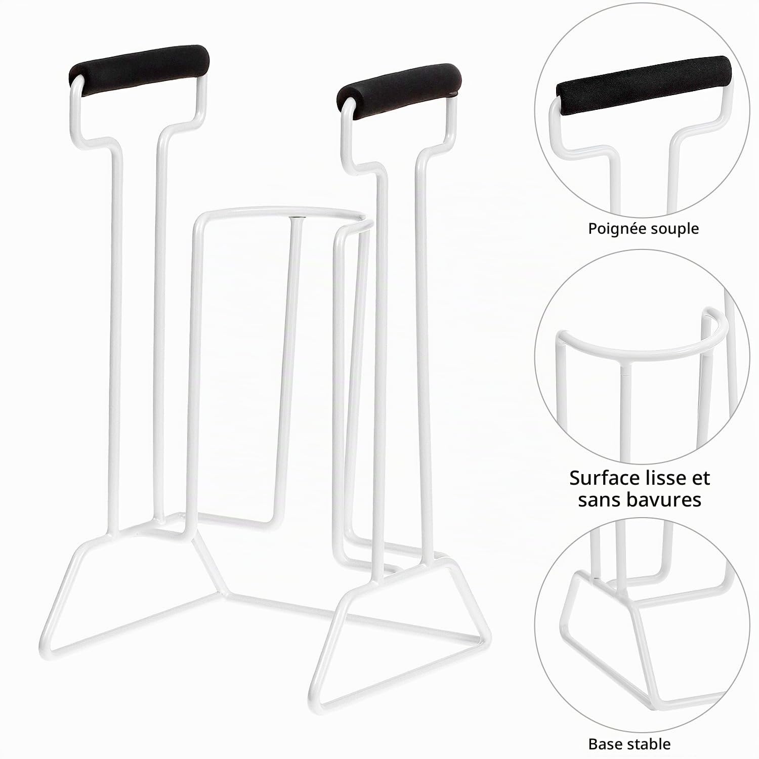 QWORK® Enfile chaussettes, métal enfile chaussette, pour personnes à mobilité réduite