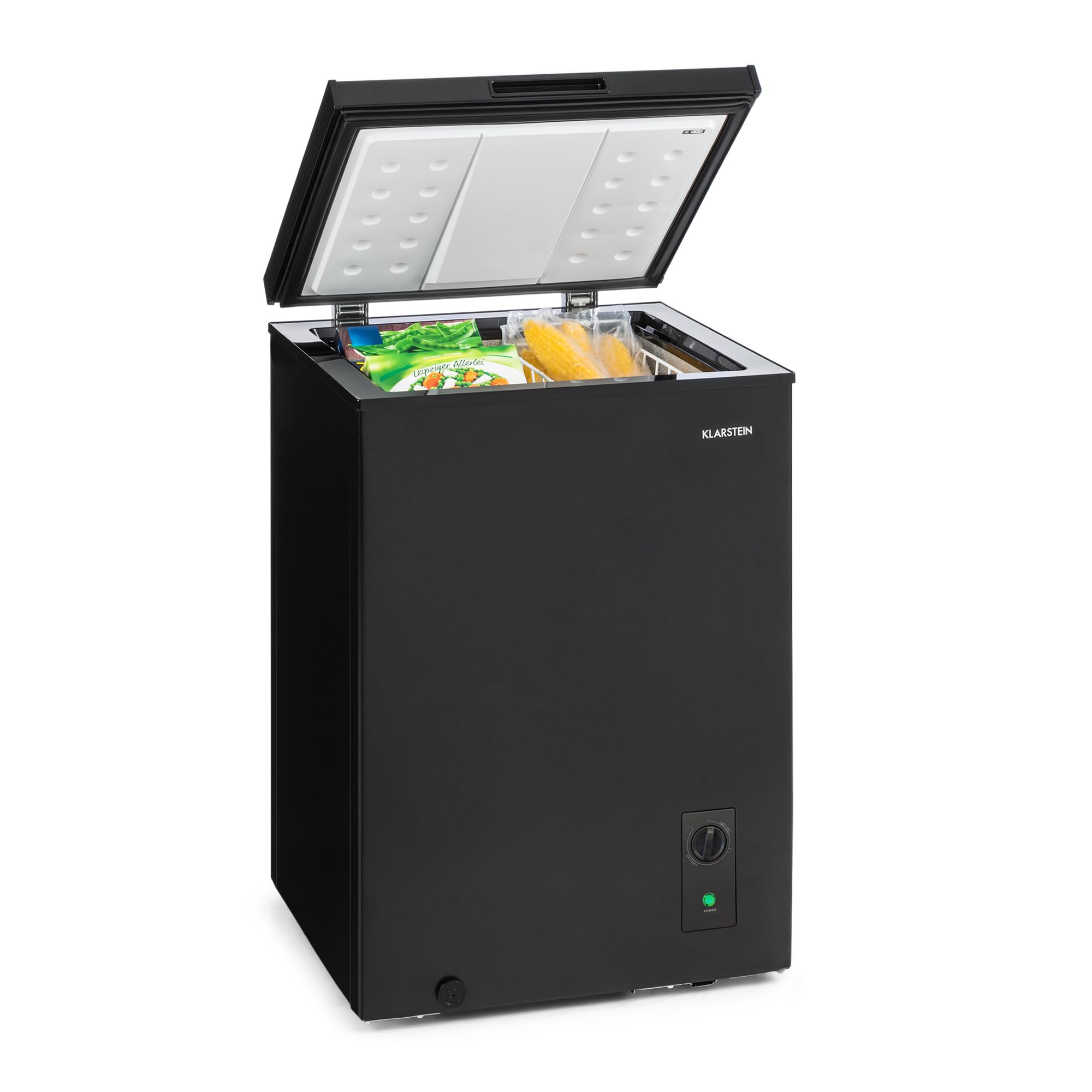 Klarstein Mini Congelatore a Pozzetto Piccolo, Alta Efficienza Energetica, Mini Congelatore Piccolo a Pozzetto Compatto con Cestello e Rotelle, Mini Freezer Congelatore per Casa e Ufficio, 99L