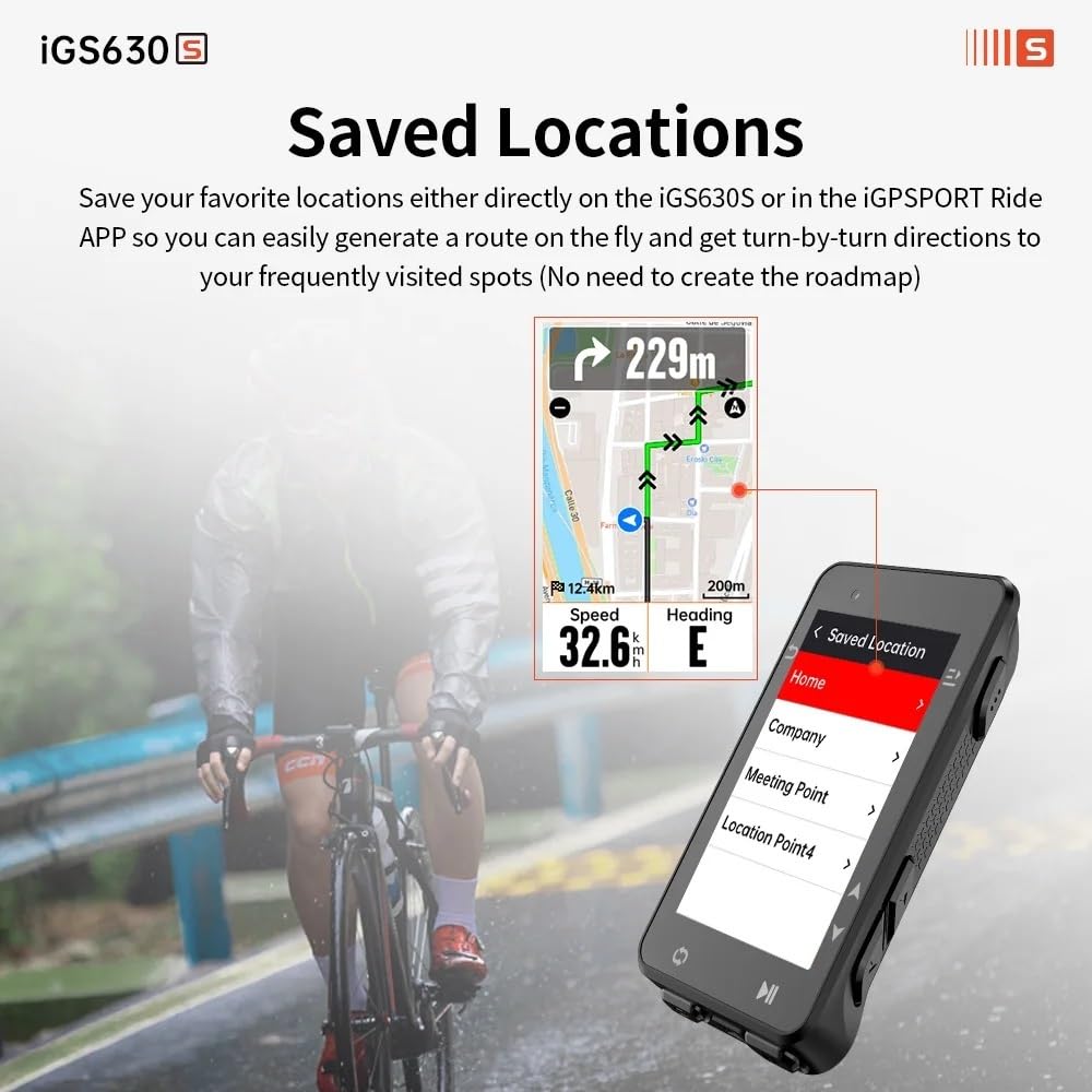 Compteur de vélo GPS sans Fil IGS630S, Compteur de Vitesse, Escalade Intelligente, Planification Pro, odomètre de vélo, entraînement en Salle