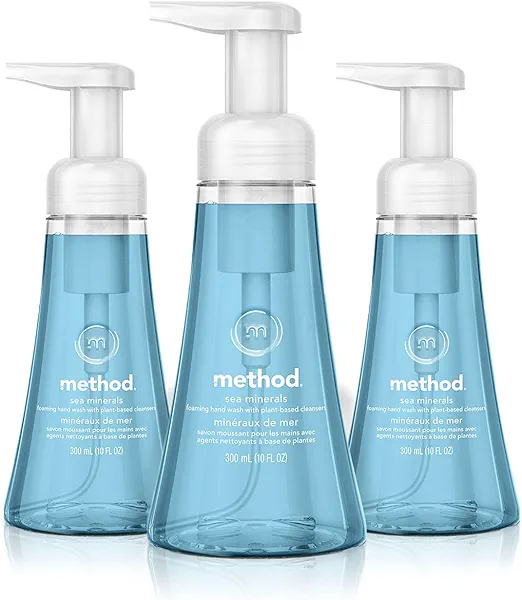 Method Foaming Hand Soap, Sea Minerals, Paraben and Phthalate Free, Biodegradable Formula, 10 fl oz (Pack of 3)