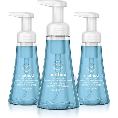 Method Foaming Hand Soap, Sea Minerals, Paraben and Phthalate Free, Biodegradable Formula, 10 fl oz (Pack of 3)