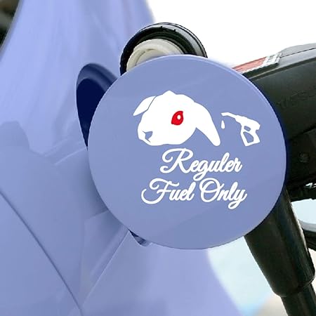 Amazon ｒ Rabbit 給油口ステッカー レギュラー白 たち たれ耳共通 ステッカー デカール 車 バイク