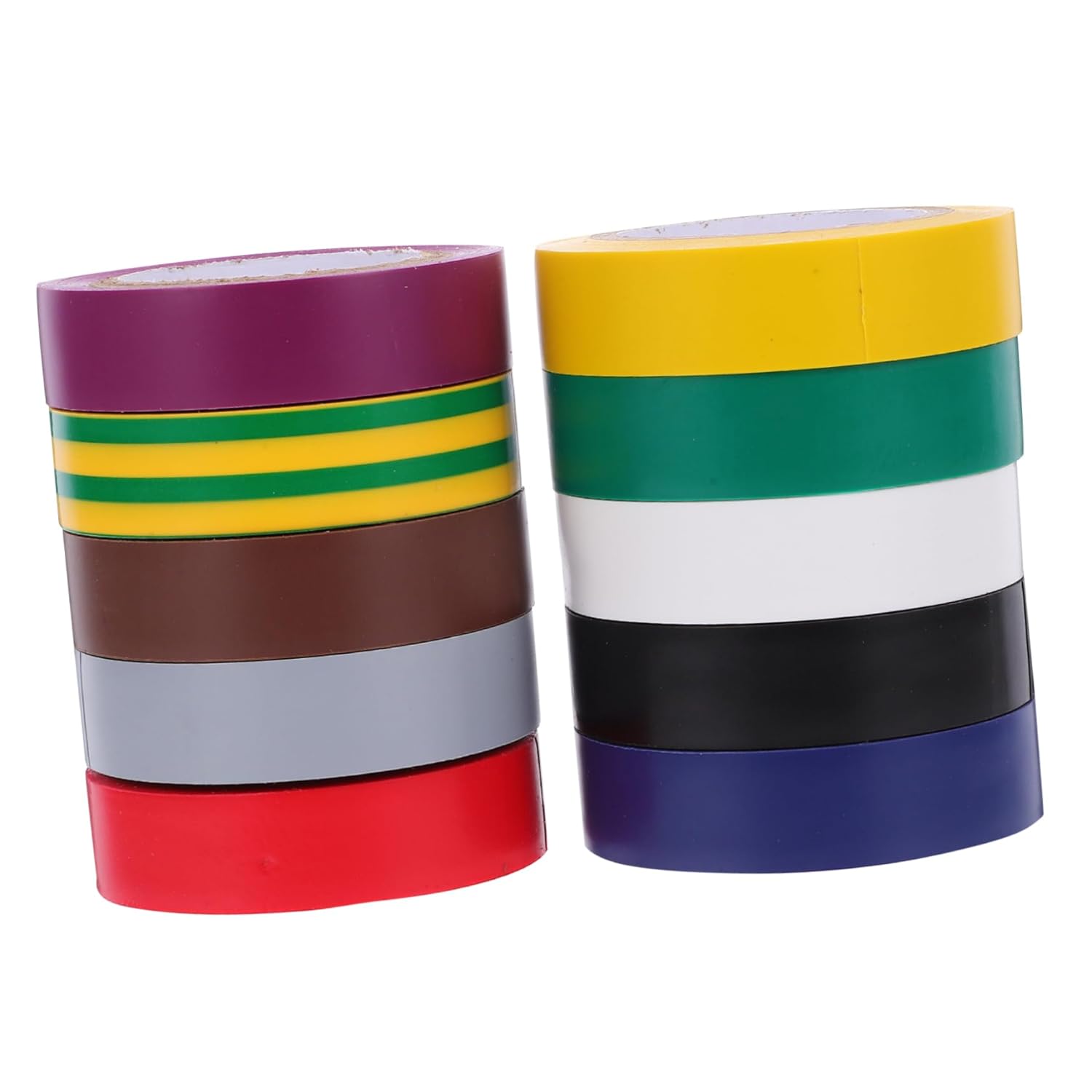 OUNONA 50rolls Electrical Tape Grey Electrical Tape for Wire High Temp Electrician Automotive Insulating