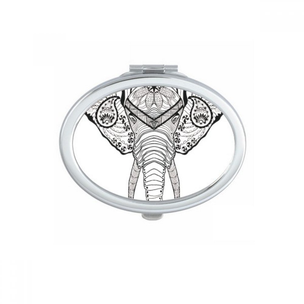 Miroir de maquillage éléphant multicolore, mini miroir de poche