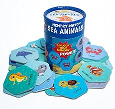 THE BOOK TREE Memory Match Game: Sea Animals – 24 Durable Cards, 12 Ocean-Themed Pairs, Brain-Boosting Educational Game for Kids, Toddlers, and Families