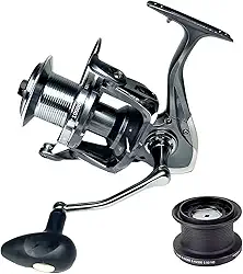 MARURI, Molinete de Pesca Praia TP 10000 P -14 Rolamentos - Drag:25kg - Carretel Alumino - C/Carretel Extra