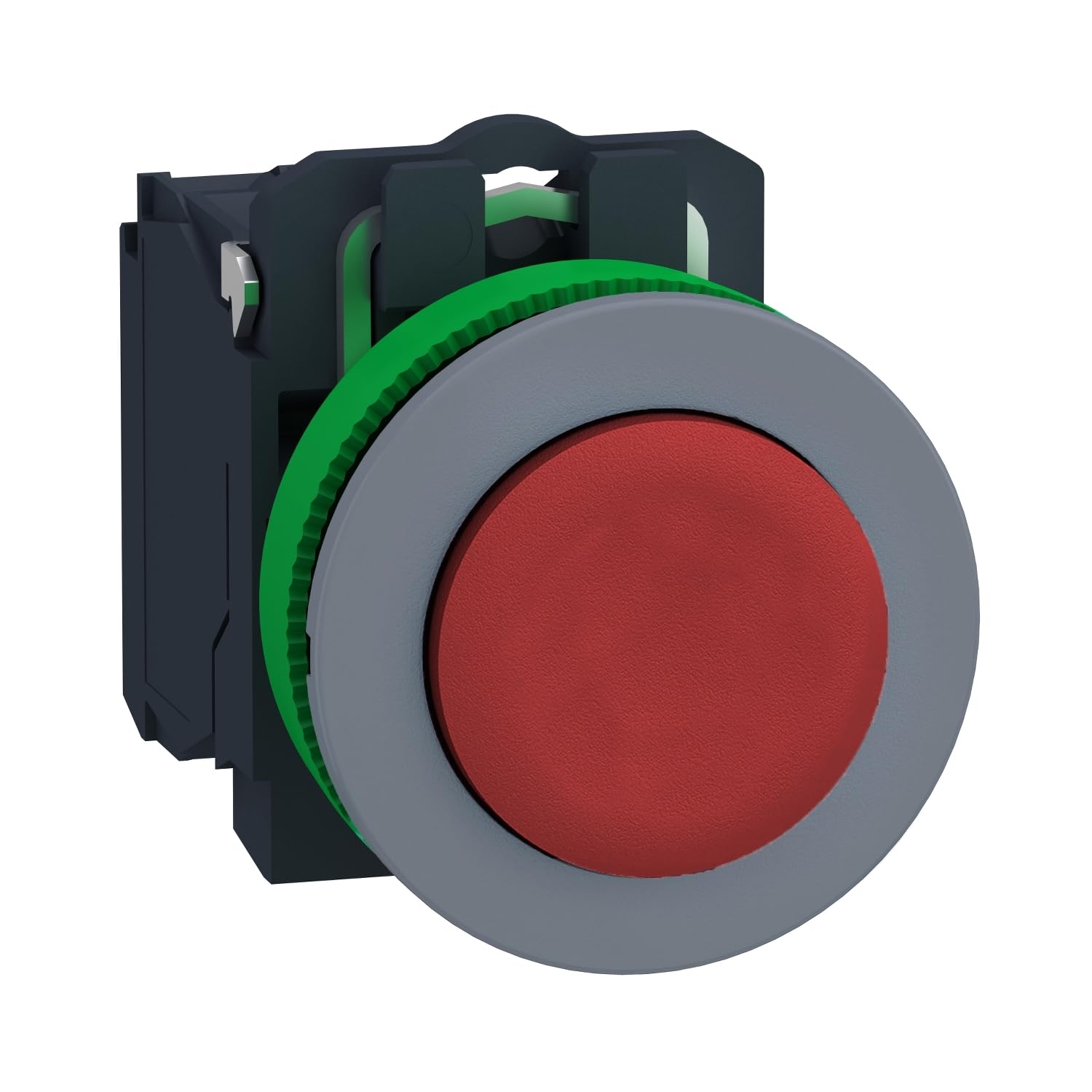 Bouton poussoir rouge 1NC saillant commande coup de poing d'urgence