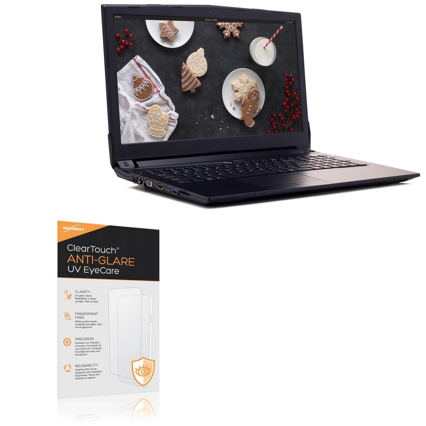BoxWave Screen Protector Compatible With System76 Gazelle (15 in) - ClearTouch Anti-Glare Anti-UV EyeCare (2-Pack), Filters out Harmful Blue Light Reduce Fatigue