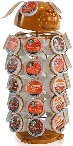 Made Easy Kit Soporte para cápsulas de café con carrusel, compatible con K-Pods K-Cups Keurig, organizador de almacenamiento de encimera, decoración