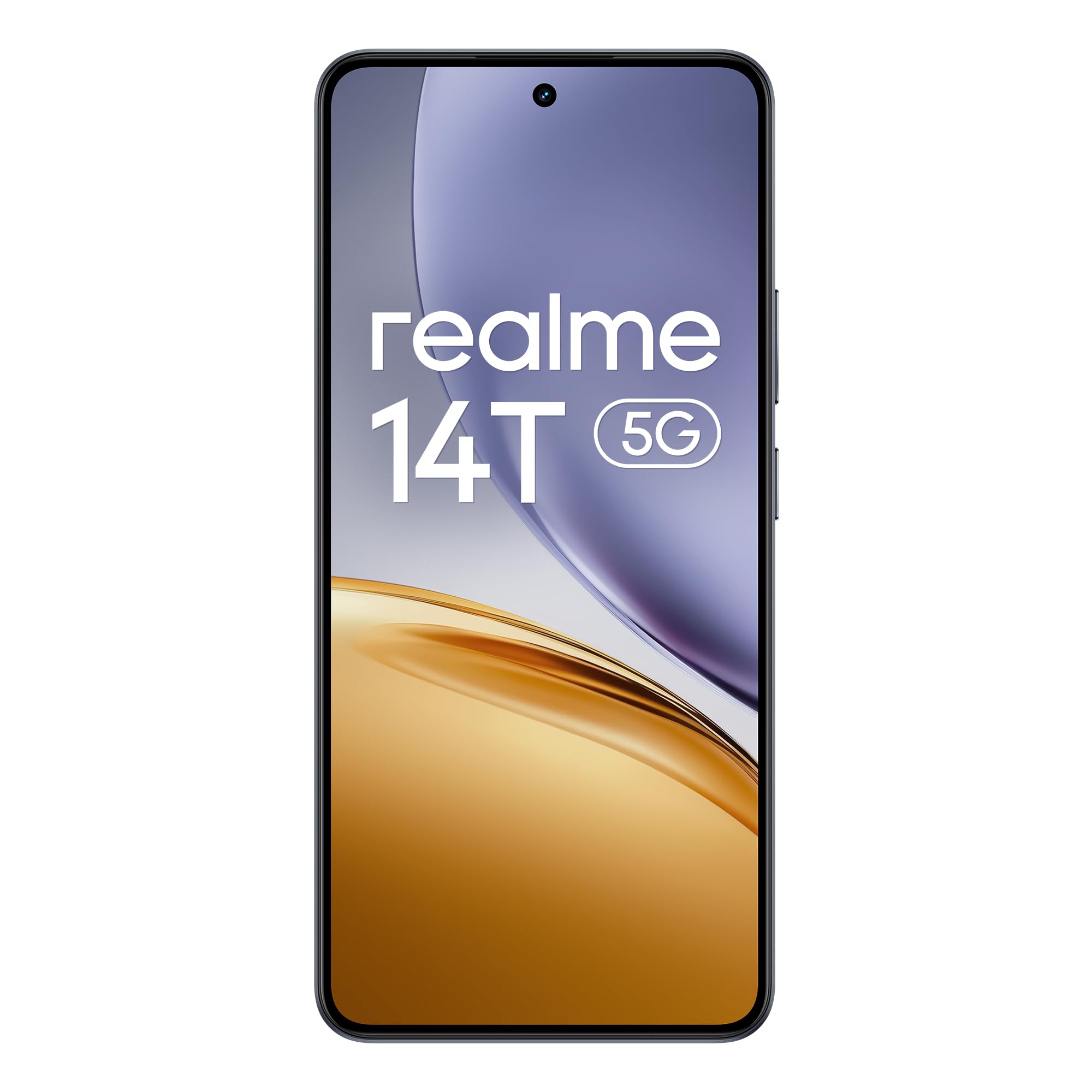 Smartphone realme 14T 5g, 8+256GB,batteria 5260 mAh,Processore Dimensity 6300, IP69, display 120Hz,Fotocamera AI da 50MP,Obsidian Black, esclusiva Amazon(Nessun adattatore)