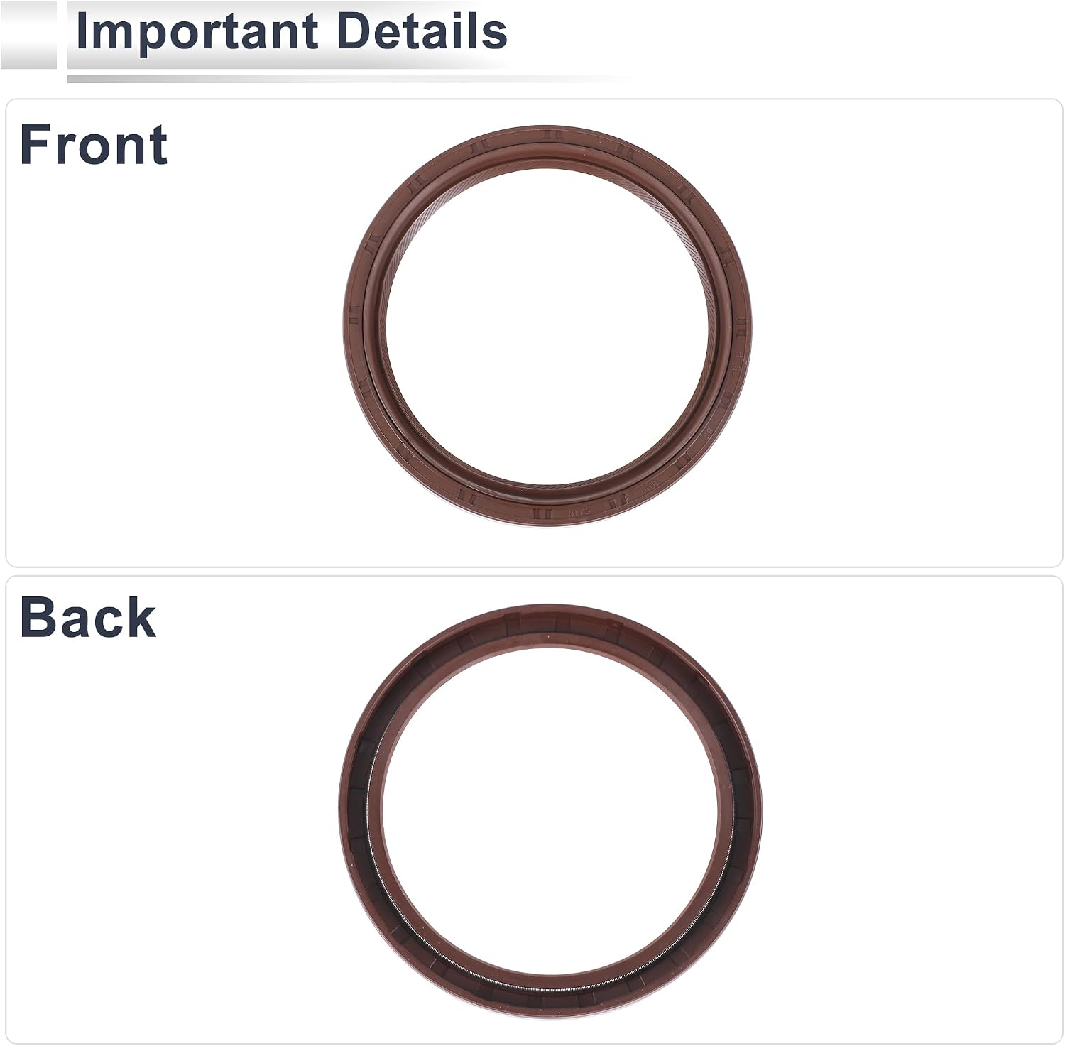 Rear Crankshaft Oil Seal for Mazda 323 2001-2004 No.FS0111399 NBR Rubber Engine Main Seal 1 Pc