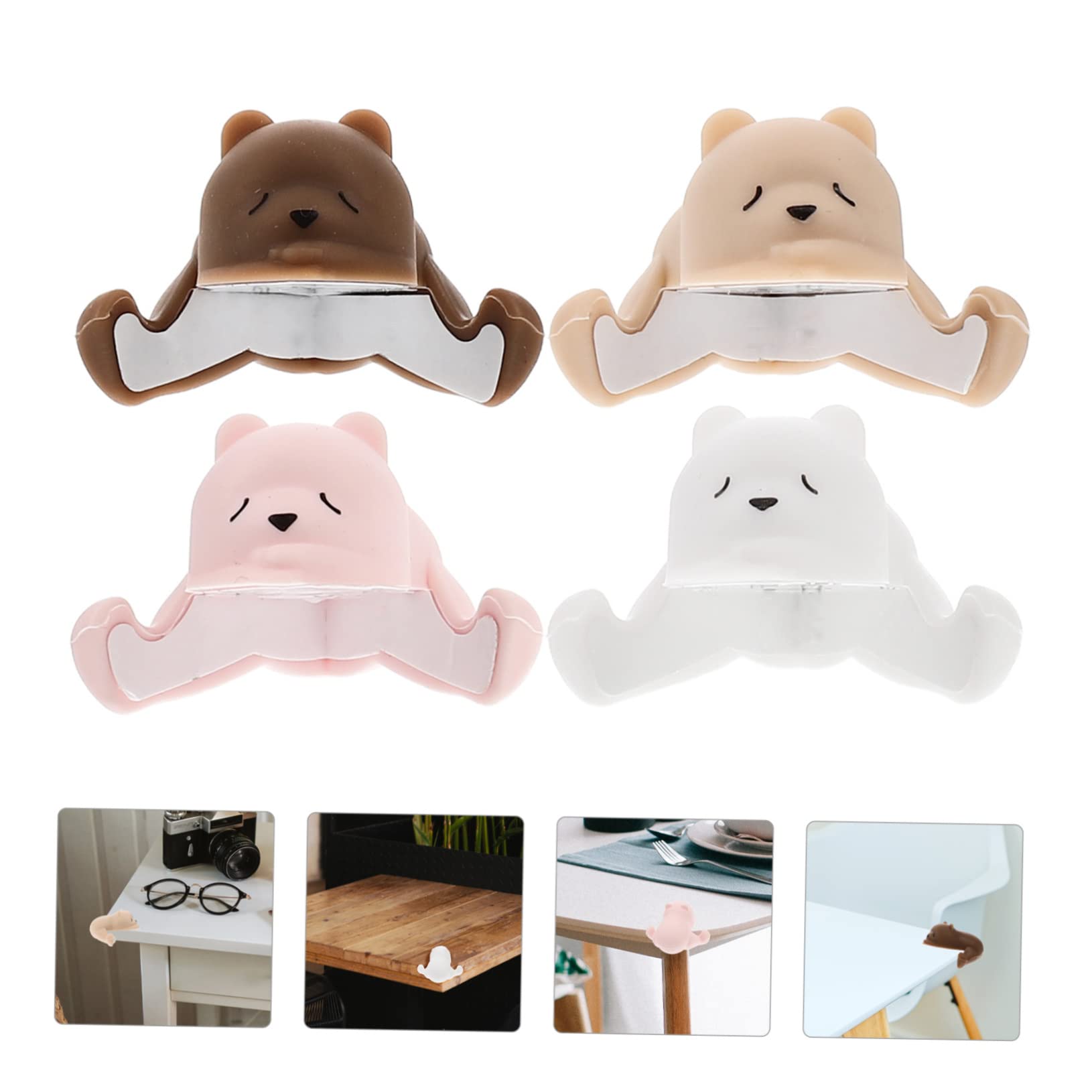 Hohopeti Protector de Placa de Inducción y Protectores de Esquinas de Silicona, 4 Piezas Forma de Animales, Protección Anticolisión para Muebles y Bebés