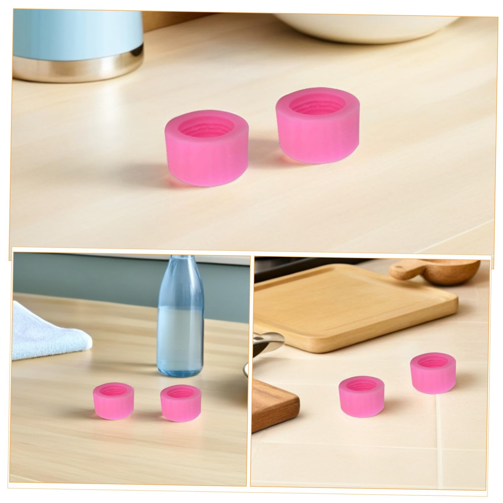 Stampo Macaron 3d in Silicone Alimentare, 10 Pezzi Rosa | Rilascio Facile, Forma Artistica, Uso Multiplo, per Cera, Decorazione e Feste Natalizie