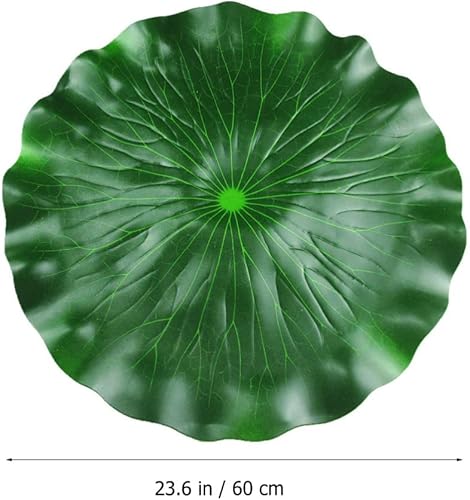 Miniatura 10 de DOITOOL Almohadillas de lirio artificial para estanque Koi 3 piezas de espuma flotante artificial hojas de loto de 11 pulgadas, almohadillas