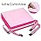 Booster Seat for Kitchen Chair - PU Waterproof Toddler Booster for Dining Table, Portable Travel Increasing Cushion for Kid (Pink)