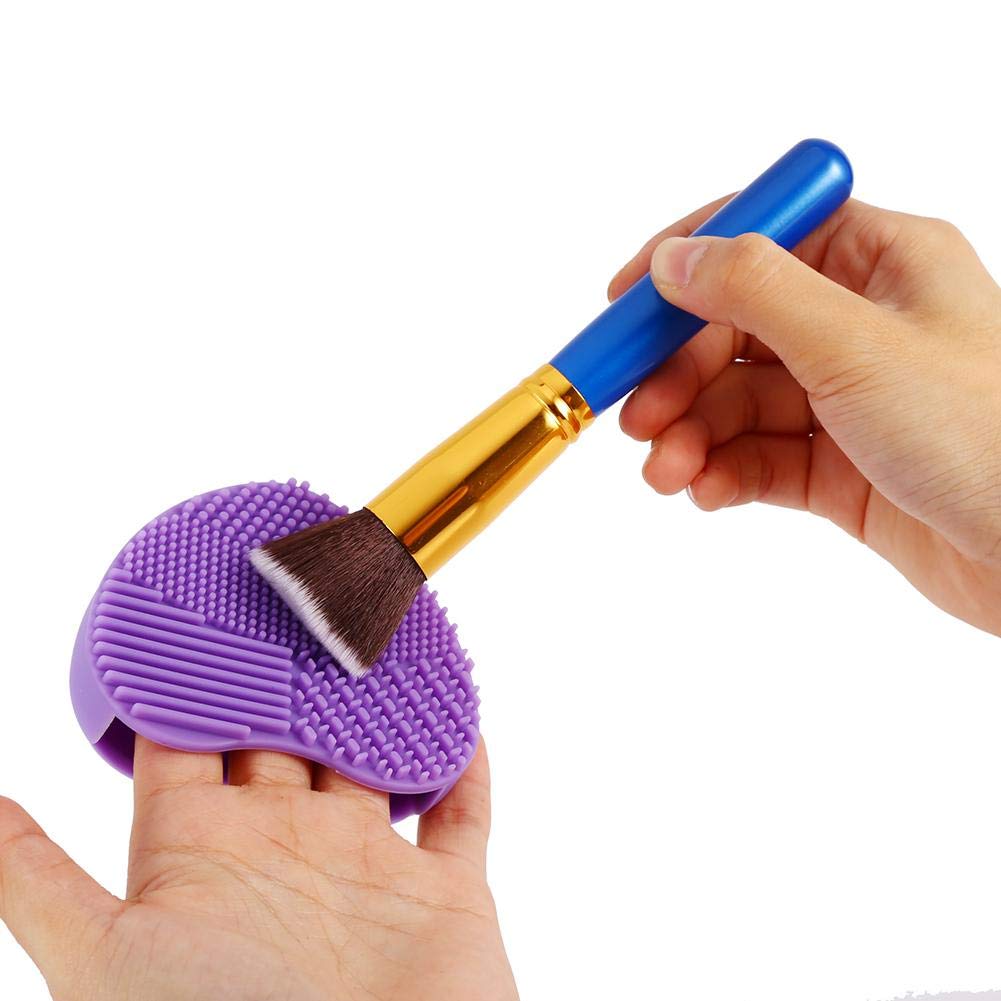7colors maquillage brosse nettoyant silicone coeur nettoyage conseil cosmétique lavage laveur(Rose)
