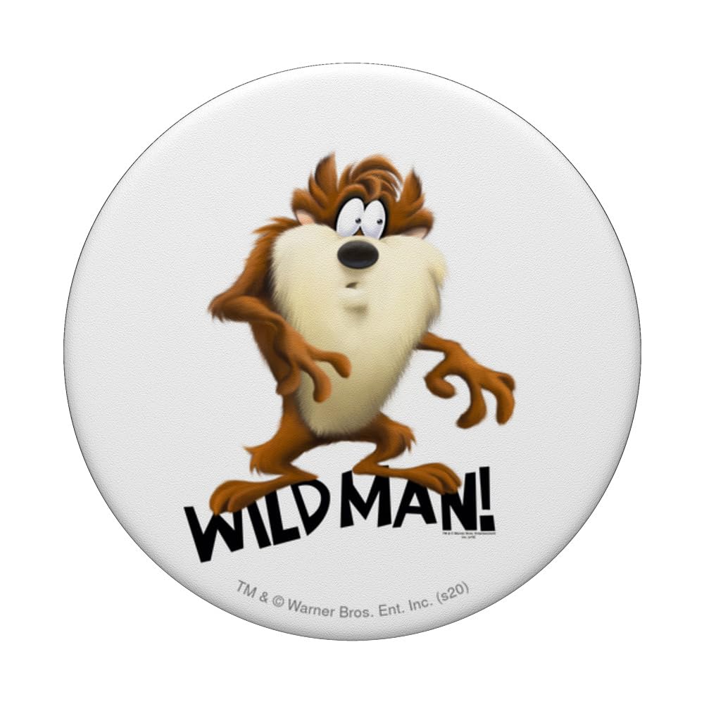 Looney Tunes Taz Wild Man PopSockets Swappable PopGrip, Black - Image 3