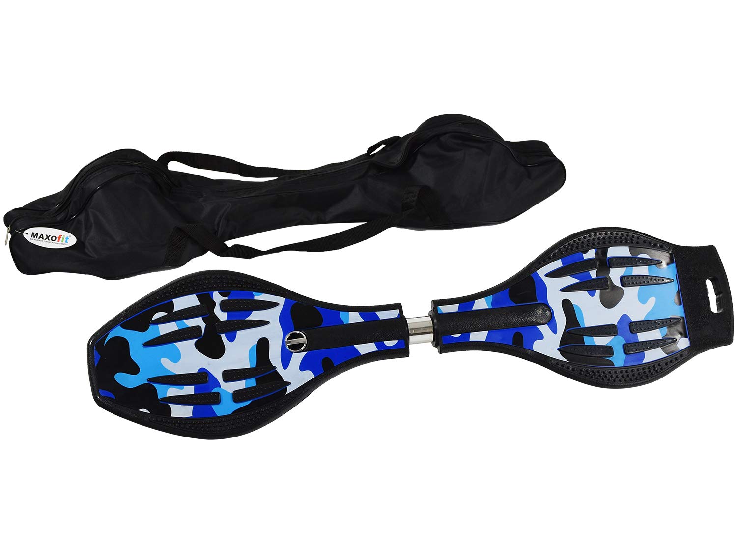 MAXOfit Waveboard Pro XL bis 95 kg mit Tasche und Leuchtrollen, 88x23x30 (Lukas)