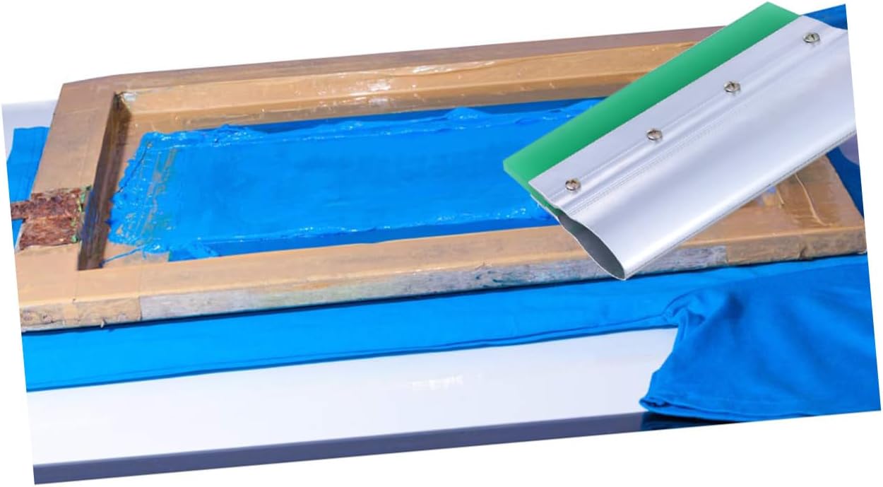 HOMSFOU Printing Squeegee Precision Cut Handle Comfortable Shape Graphic Textile Applications Hand Machine Printing Random Color