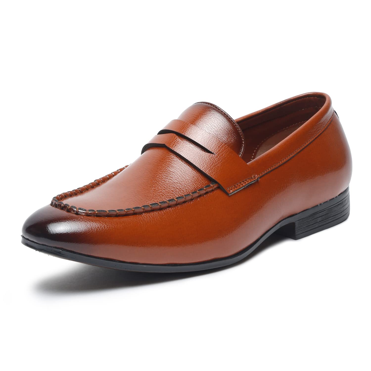 MUTAQINOTI Mens Russet Tan Luxury Leather Shoe Handcrafted Moccasin Style Patina Work Formal Shoes for Men Shoe Officewear Slip-On Loafers (Size-8 UK) (SXMC) (B0BSNJVTN5) Amazon Price History, Amazon Price Tracker