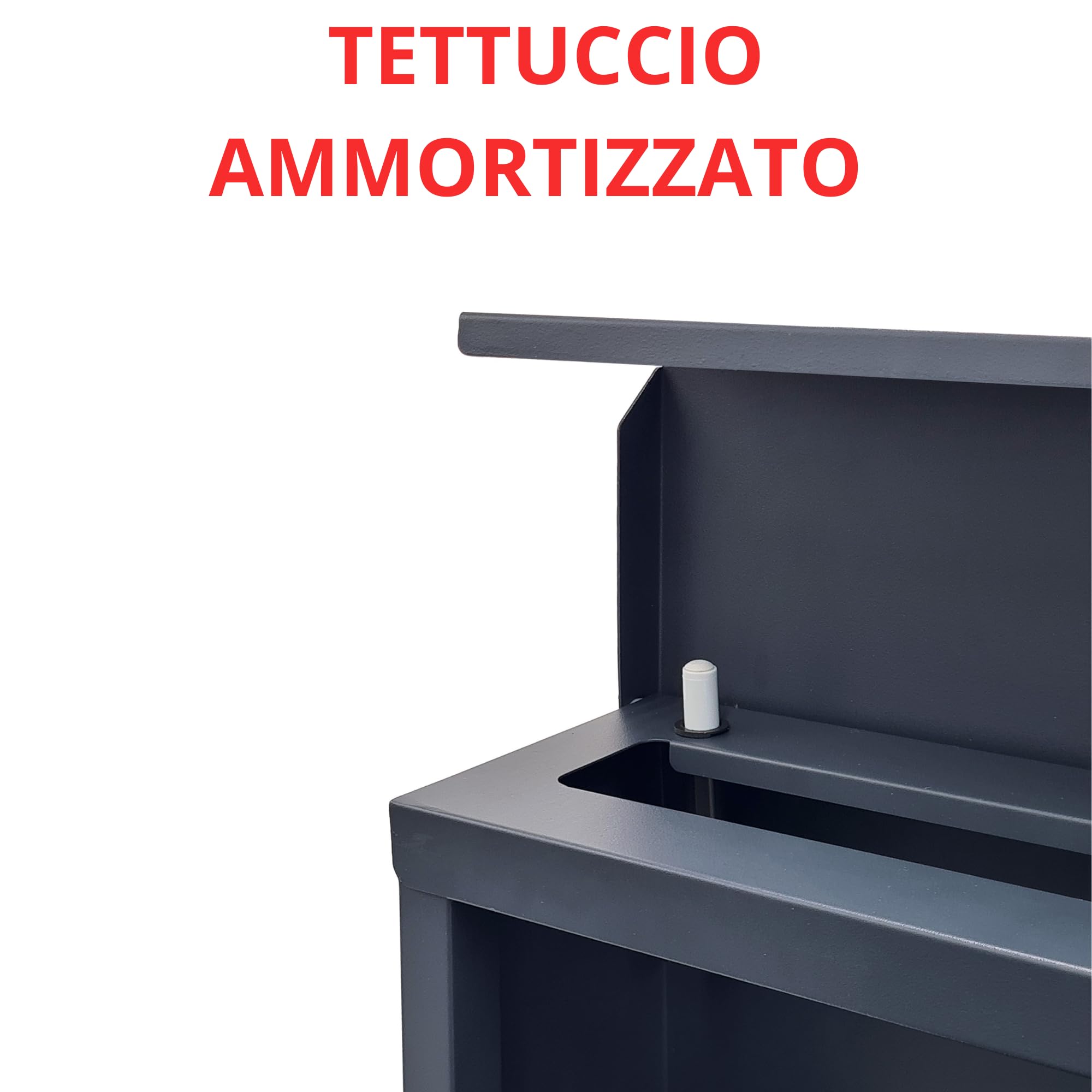 ALUBOX NETTUNO Buzón Exterior Moderno Con Compartimento XL PARA PAQUETES DE DIMENSIONES PEQUEÑAS Y MEDIAS 37x37x11 CM Buzón de Correo Con Portanombre Para Regalar (HERRUMBRE)