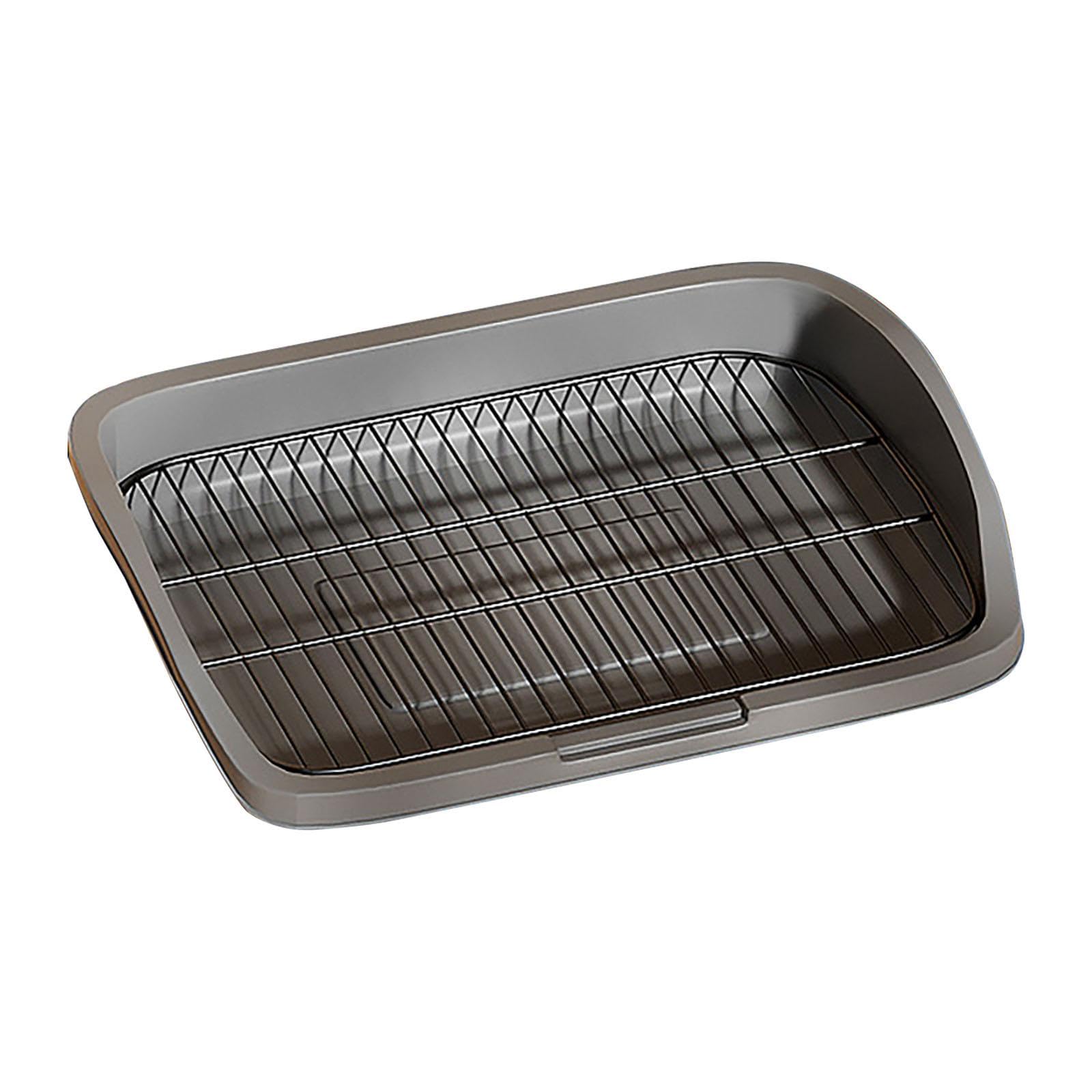 Toilette pour chien Harilla L gris avec plateau potty et grille amovible