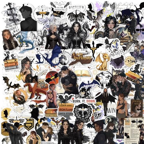 BAMAYSELF 120Pcs Fourth Cartoon Wing Stickers Pack Cool Dragon Rider Holographic Stickers Waterproof Vinyl Glitter Stickers Decal for Teen Adult Girl Water Bottle Skateboard Notebook Phone