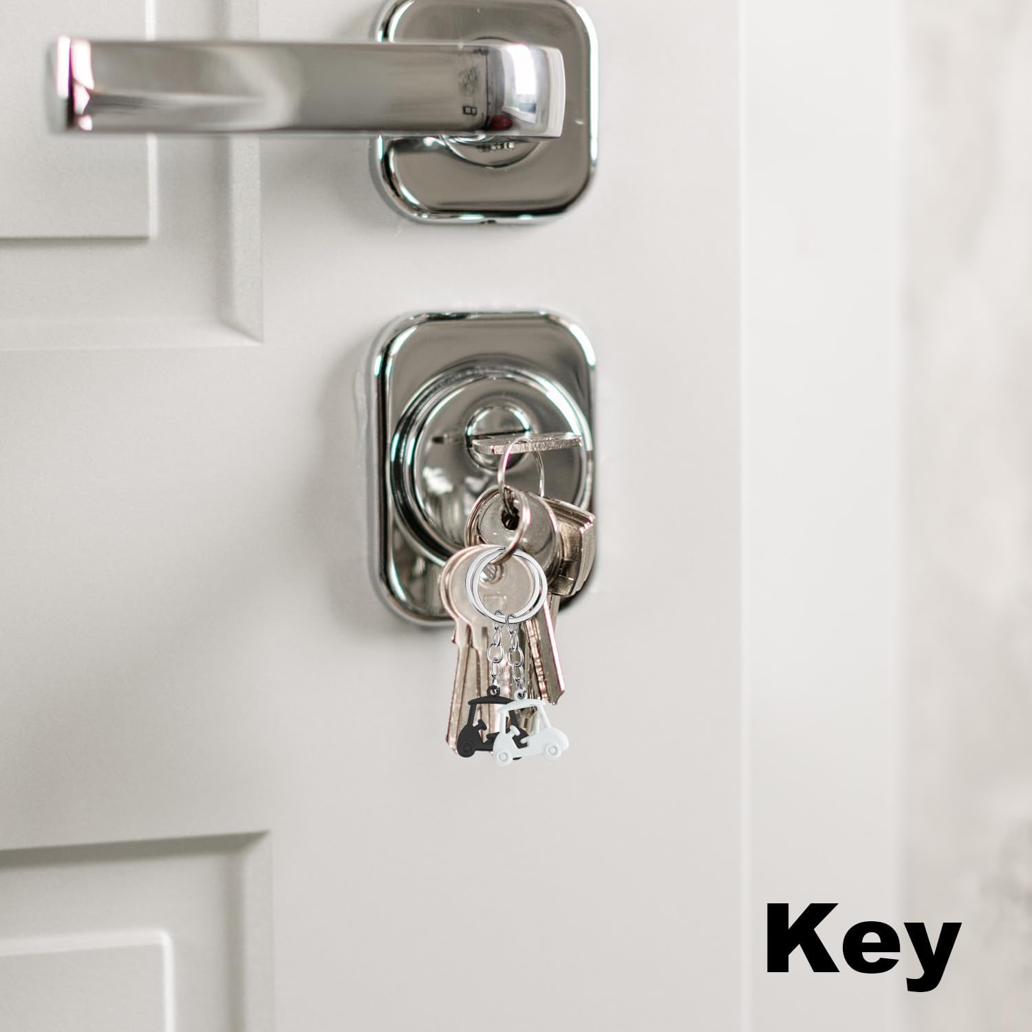 2pcs Golf Cart Keychains, Stylish Zinc Alloy Key Ring Golf Themed Key Holder Perfect Souvenir for Players and Fans - Image 7