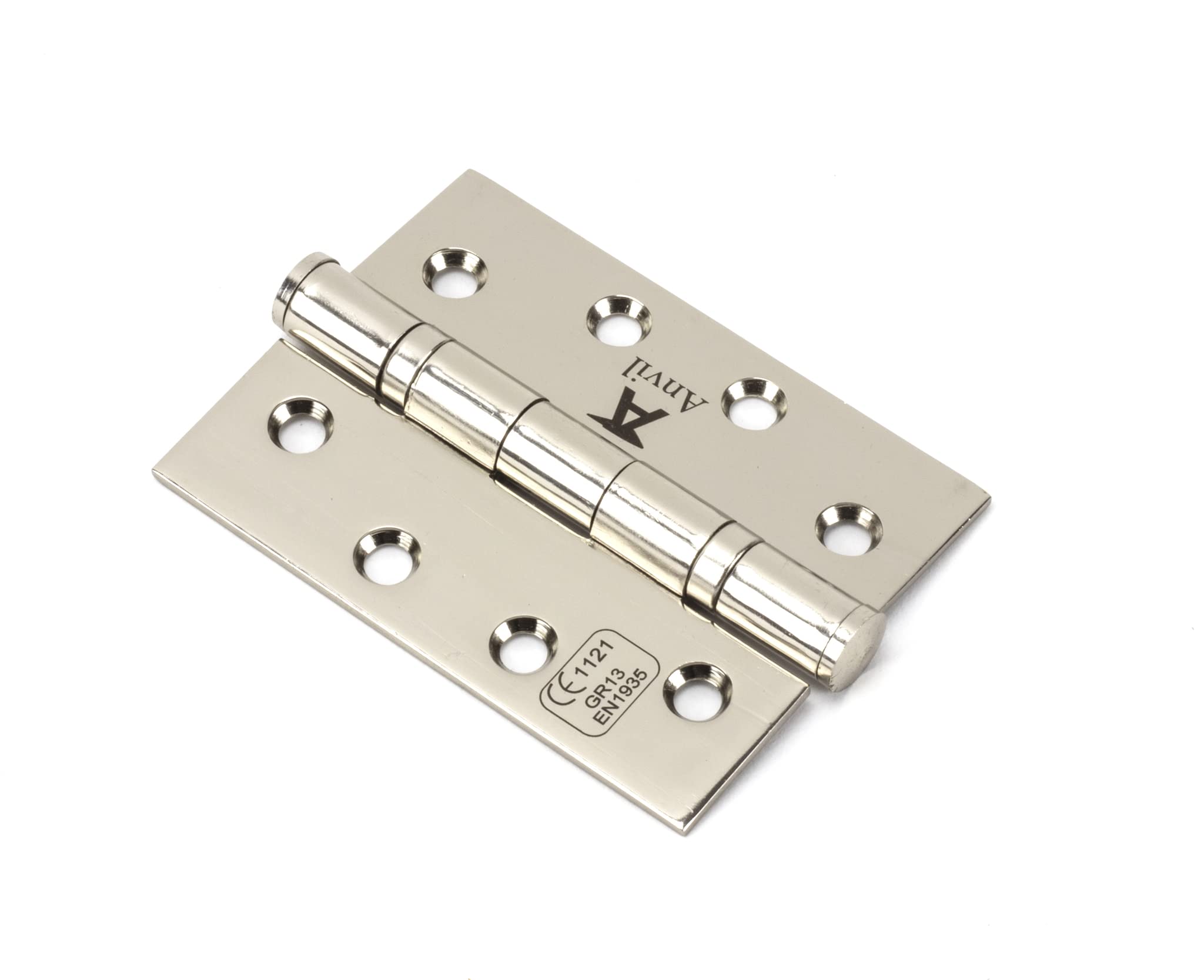 From The Anvil Polished Nickel 4 Inch Ball Bearing Butt Hinge (Pair) ss