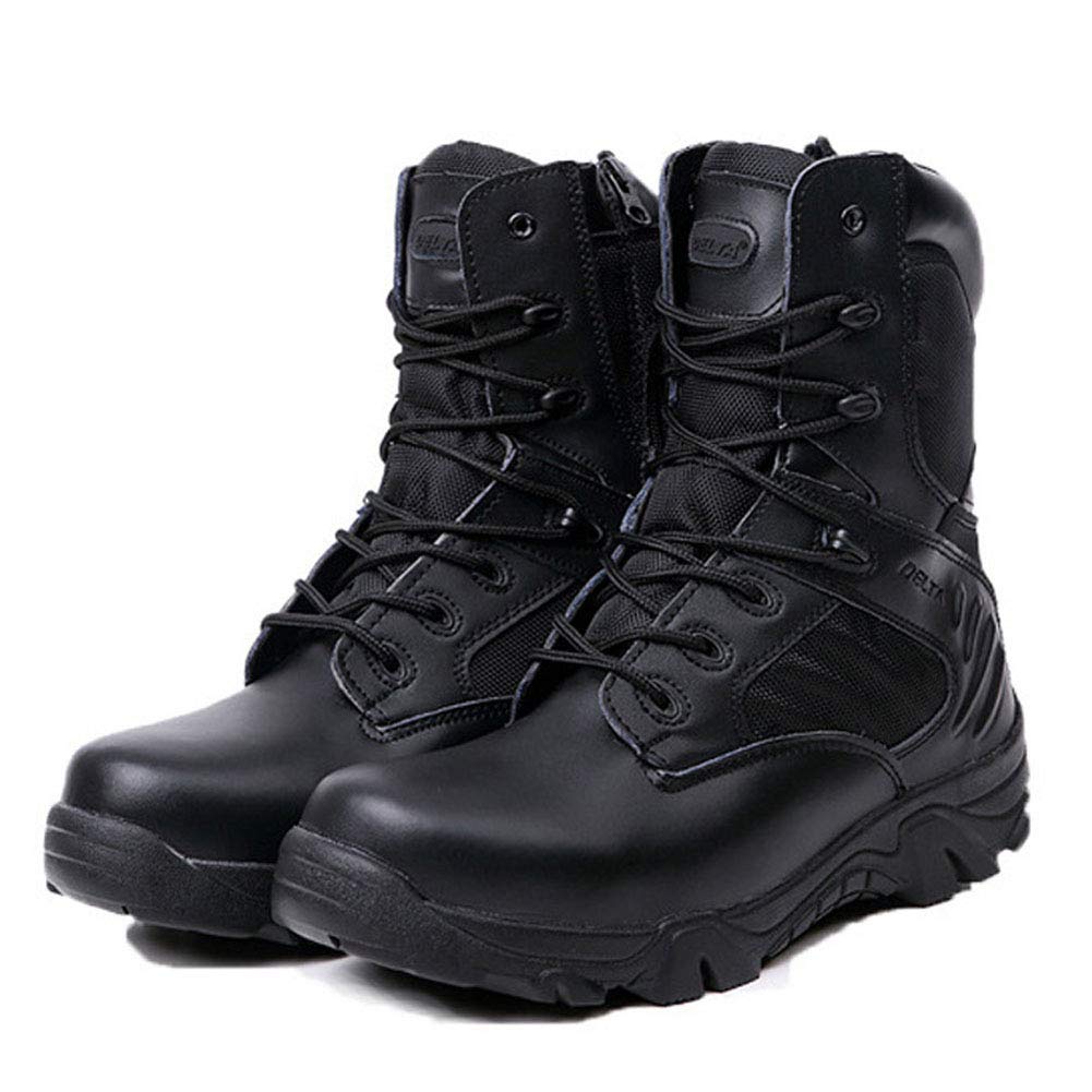 LilychanMen's Tactical Boots Delta Side Zip Military Work 8 Inch Army Shoes
