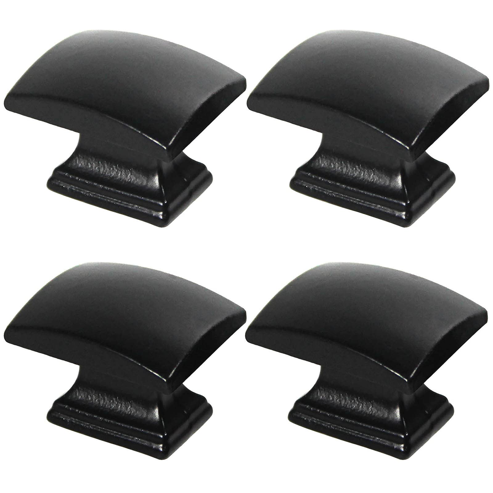 SopicozMetal Cabinet Knobs Black Kitchen Knobs Square Furniture Knobs Pull Handles for Drawer Dresser Pack of 10