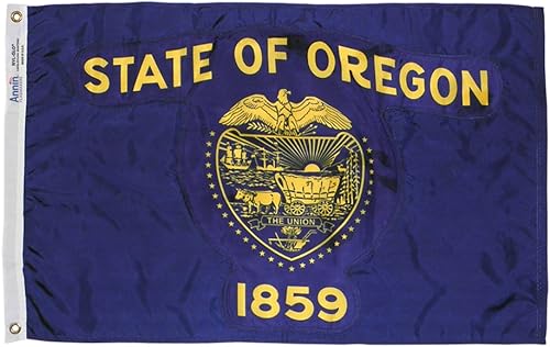Annin Flagmakers Bandera del estado de Oregon fabricada en Estados Unidos según las especificaciones oficiales de diseño del estado, 4 x 6 pies