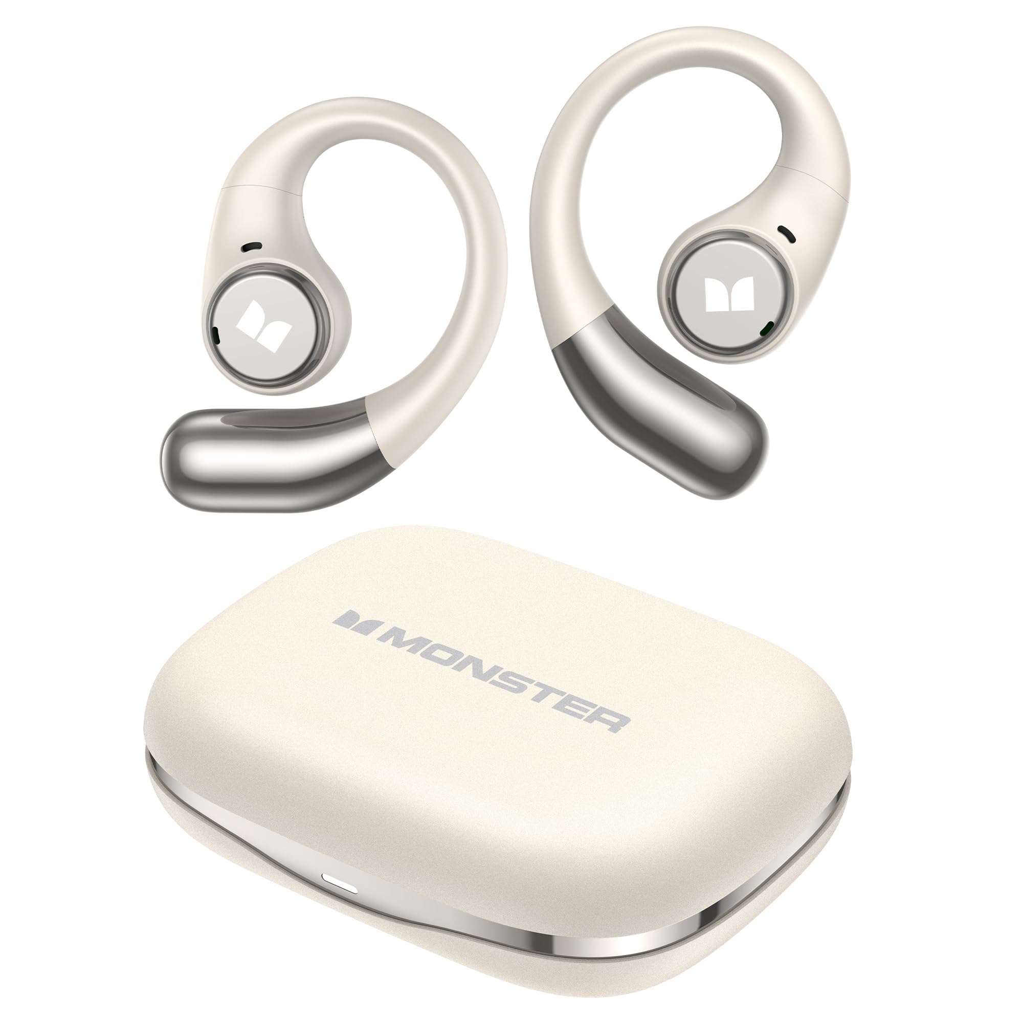 Monster Open Ear AC336 Headphones, Bluetooth 6.0 Wireless Earbuds with Stereo Sound, ENC Clear Call, 21H Playtime, Type-C Charging, Touch Control, IPX6 Waterproof Open Ear Earbuds for Sport