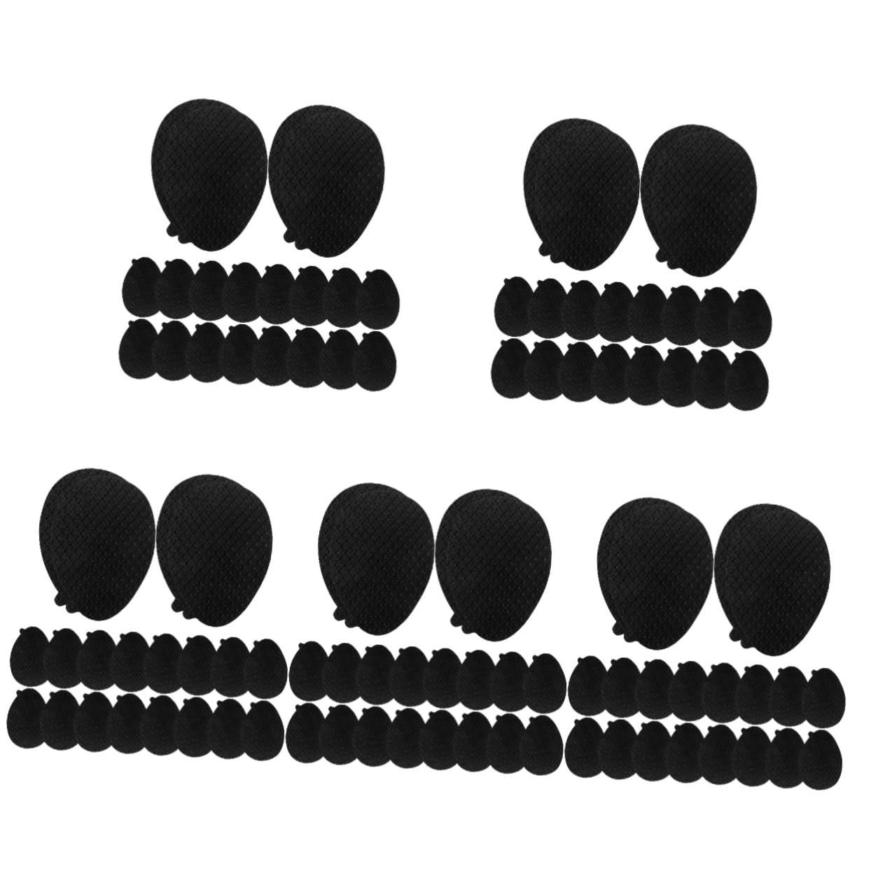 CALLARON 5 Sätze Anti-rutsch-sohlenaufkleber Unterstützung Fersenhalter Für Damenschuhe Einsätze Alleinige Beschützer Fersen-slip-pads Für Damen Vinylharz Black 10 Paare * 5