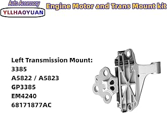 Engine Motor Mount Set 3Pcs Fits for 2013 2014 2015 2016 Do-dge Dart 2.0L 2.4L A5674 A5690 A5822 A5823 3364 3338 3385 68081488AH 68081490AD 68171877AC
