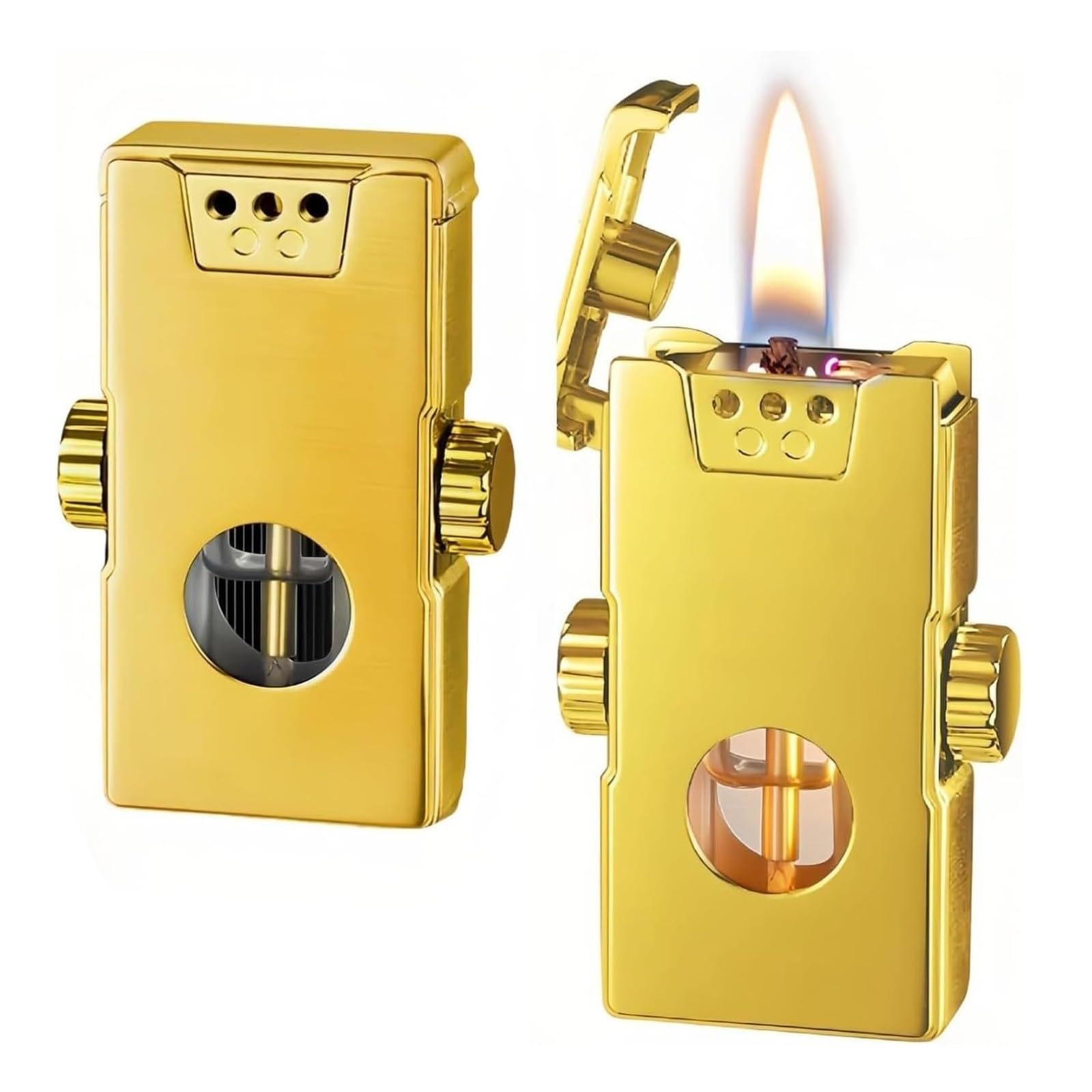 Encendedor de queroseno con activación de voz y 4 modos de llama para camping