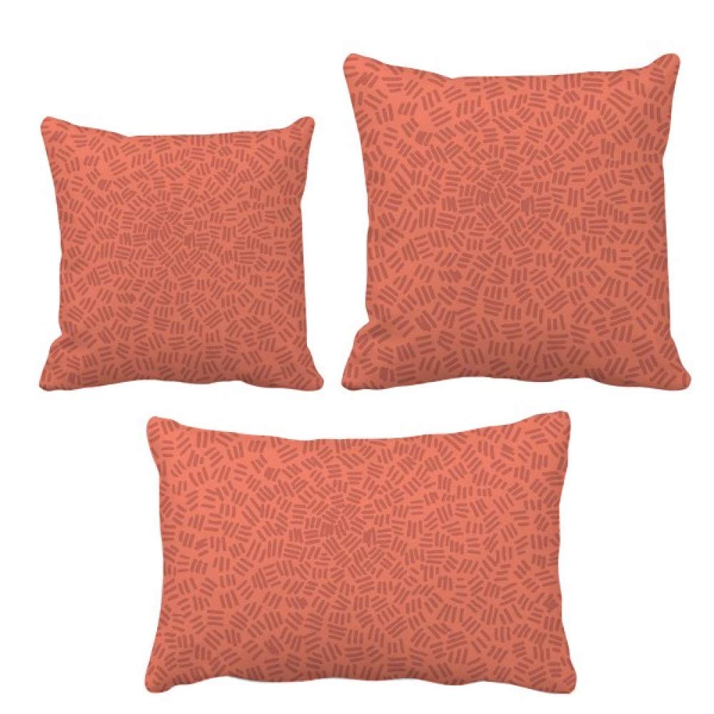 Housse de coussin rouge rayures courtes pour rénover votre canapé facilement