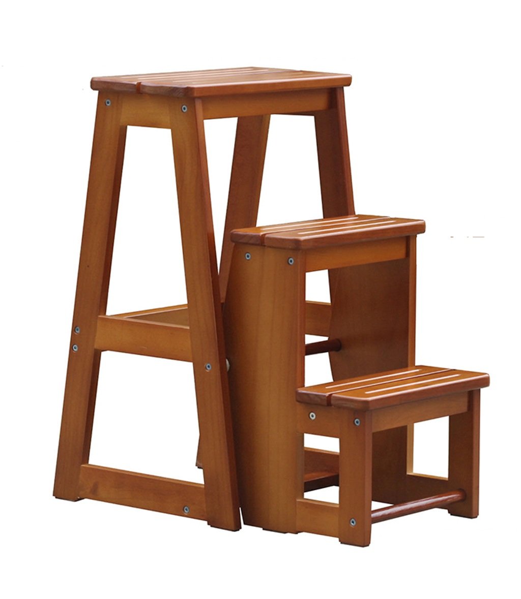 Taburete de madera maciza DASHADAO de tres capas de alta calidad