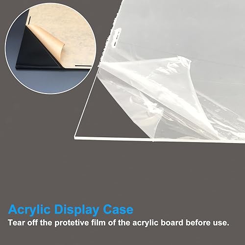 Miniatura 5 de Vitrina de acrílico transparente, caja de encimera para exhibición transparente (10 x 10 x 12 pulgadas 9.8 x 9.8 x 11.8 in)