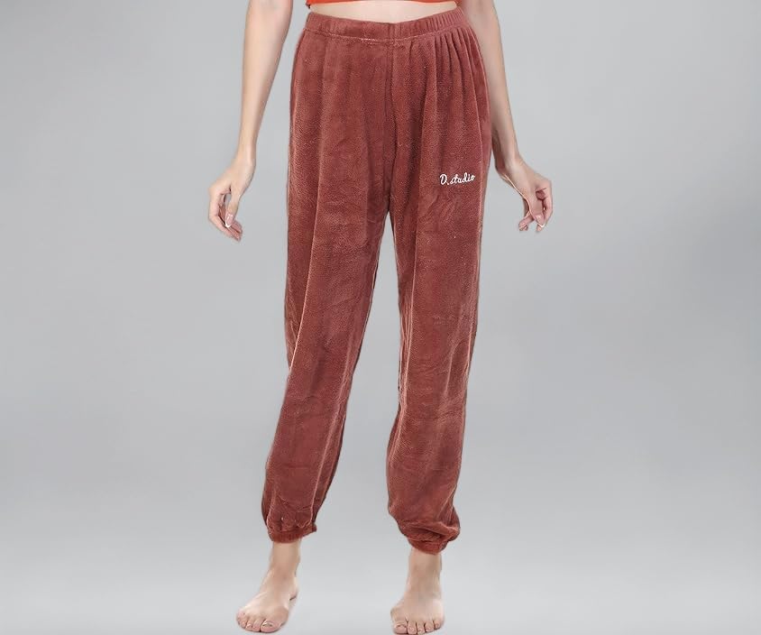 Full Sleeve Fleece Nightwear Pajamas for Women – Cozy Winter Homewear Payjama Pack of 1 Pcs