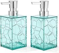 Vista 10 de Paquete de 2 dispensadores de jabón transparentes Saga Green a prueba de óxido para baño, dispensador de loción de jabón de manos de plástico