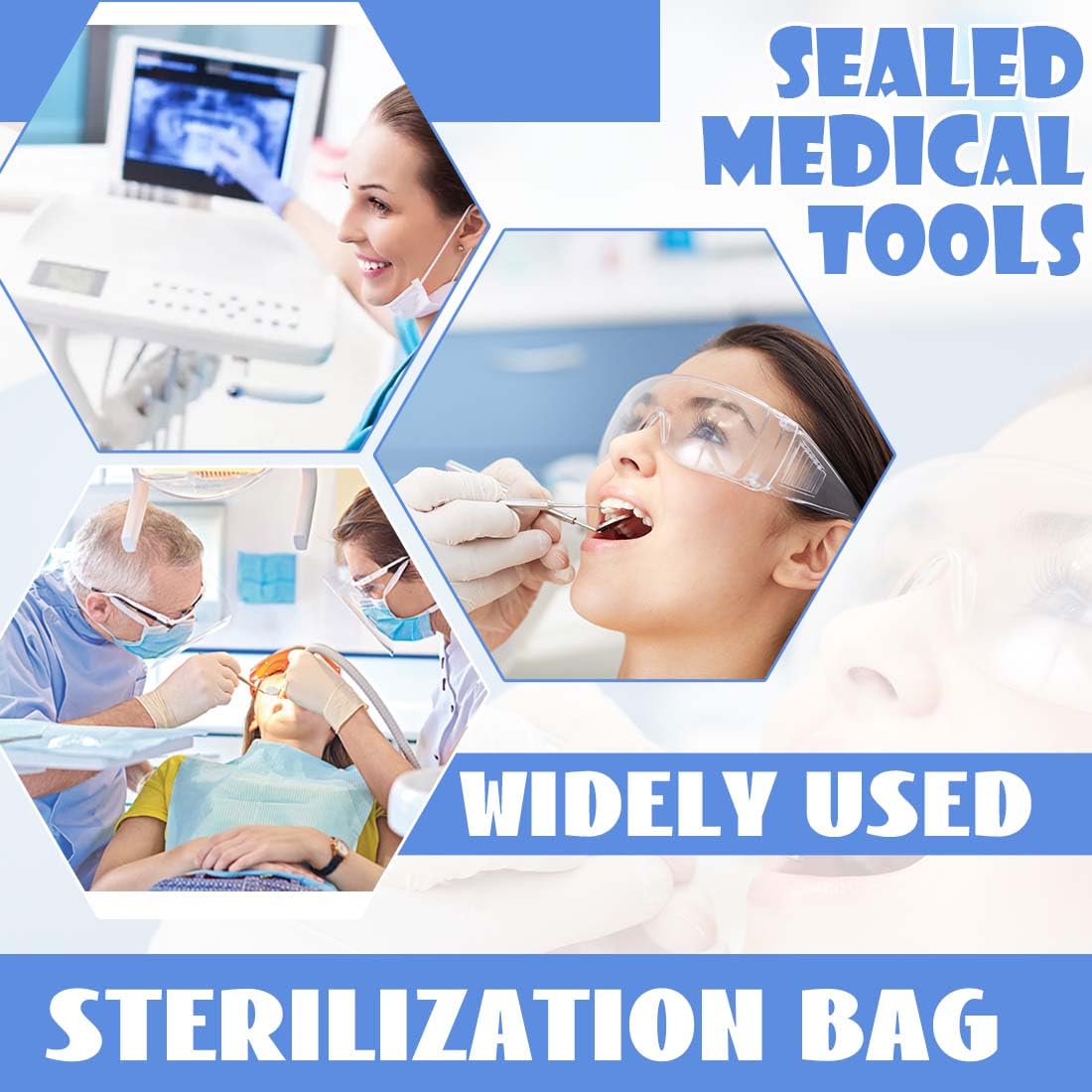 150 Pezzi Sacchetto Di Sterilizzazione, Sacchetti Per Autoclave, Sacchetti Auto Sterilizzazione, Sacchetti Sterilizzazione Manicure, Utilizzati per Strumenti Dentali e Nail Art