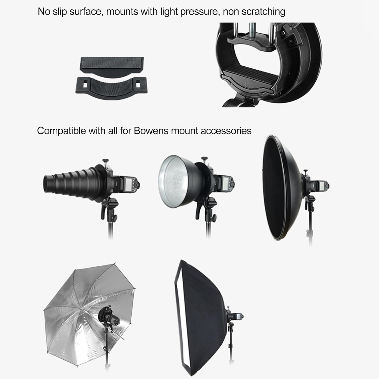 Camera Flash Bracket for Godox V850 V860III TT685, for Bowens S Type Mount, Adjustable Knob, S Type Bracket Updated Version for Bowens Mount Holder