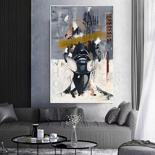 IHHGNB Stampe su tela con figura astratta, volto di ragazza