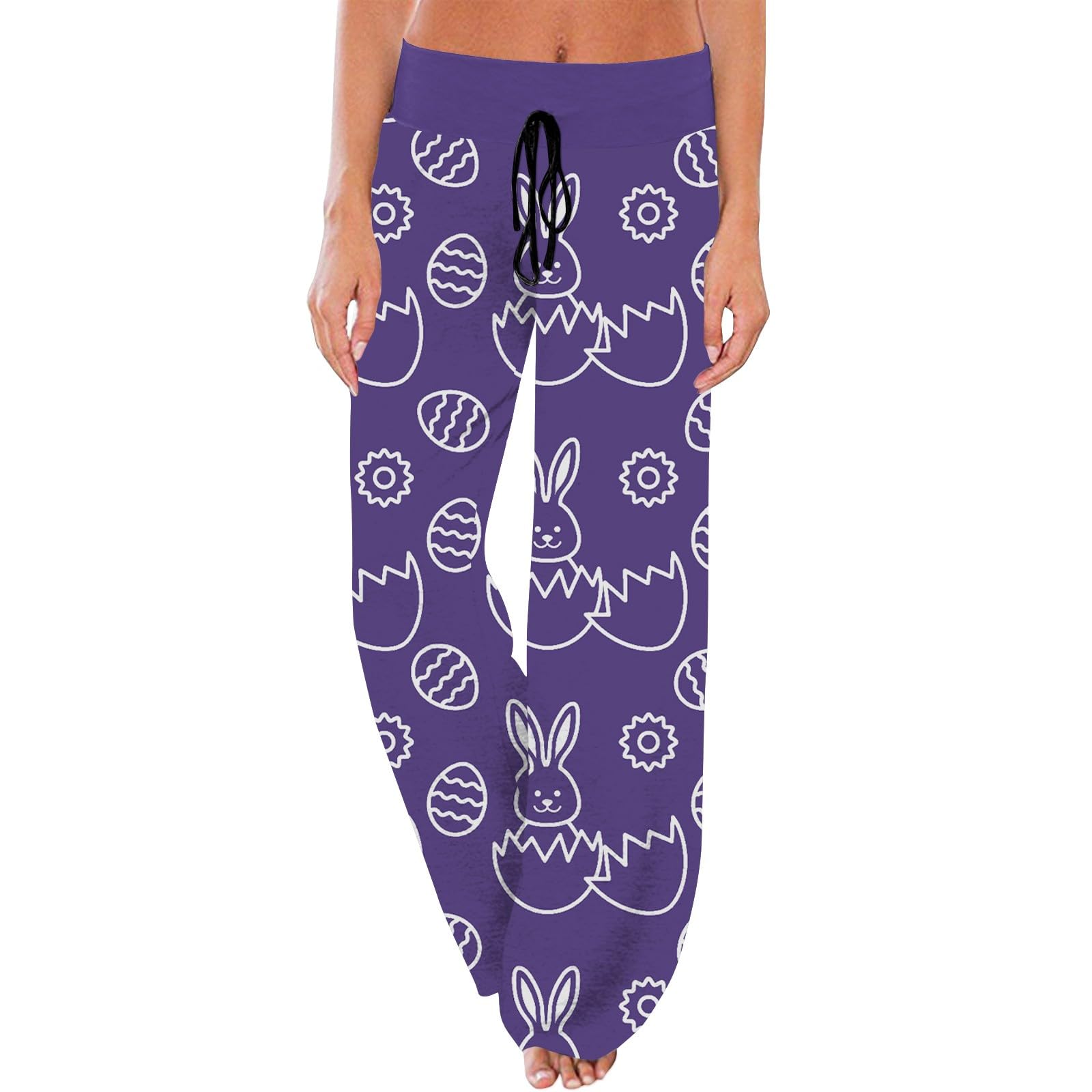 GenericGreen Pants for Women St Patricks Day High Waist Lucky Cute Fashion Bottoms Trousers Shamrock Holiday Funny Pants